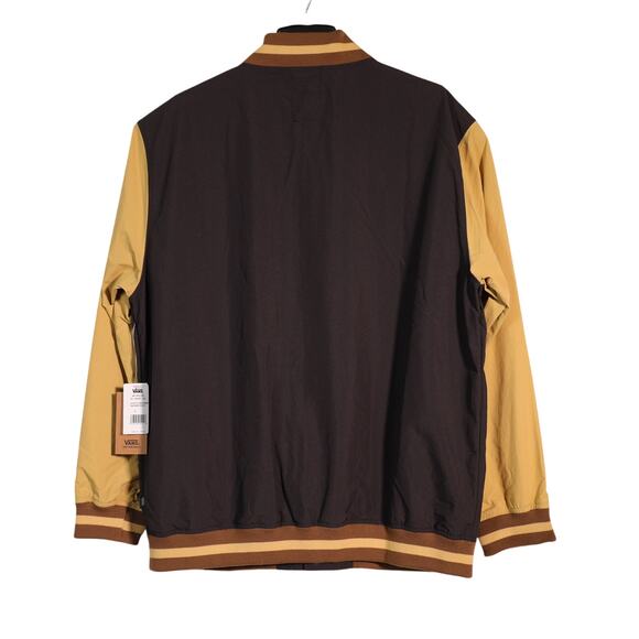 Vans Men’s Nylon Varsity Bomber Jacket – Black & Antelope Tan – Size Large – NWT - Picture 4 of 9